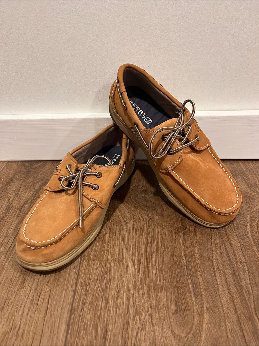Sperry Topsider mens leather boat shoes size 7W